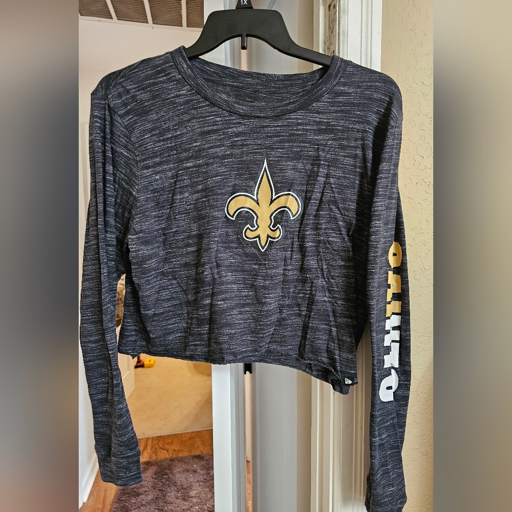 New Orleans Saints Women long sleeve crop top
